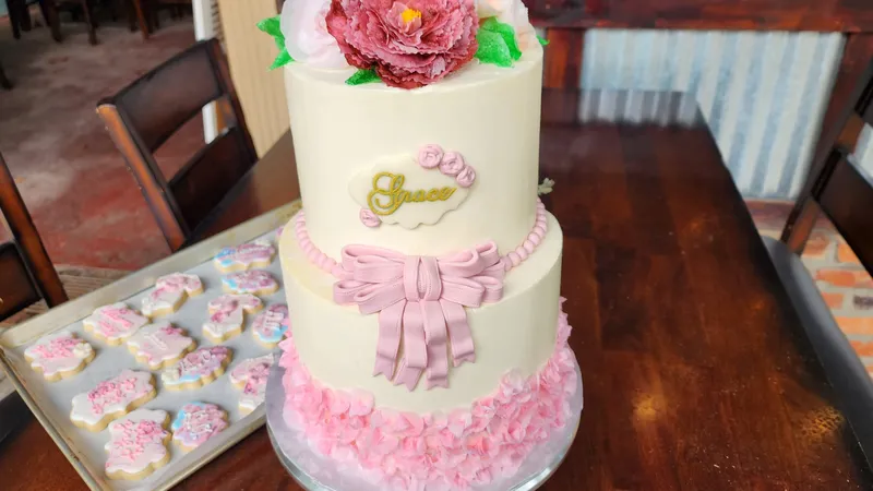 wafer flower cake